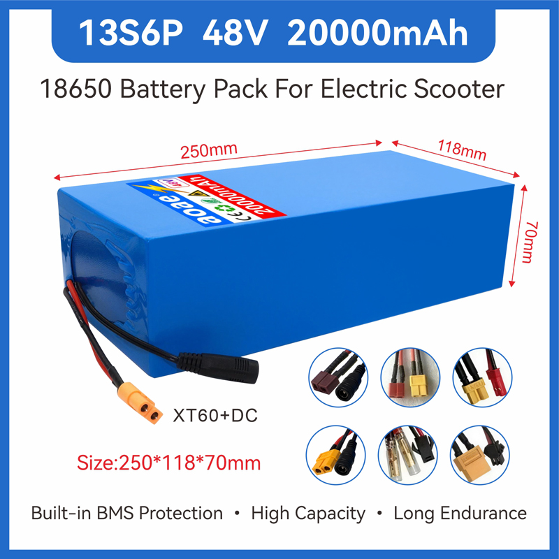 60V 30Ah Electric Scooter Battery - Аккумулятор для электросамоката 48В 13S6P 20Ач,