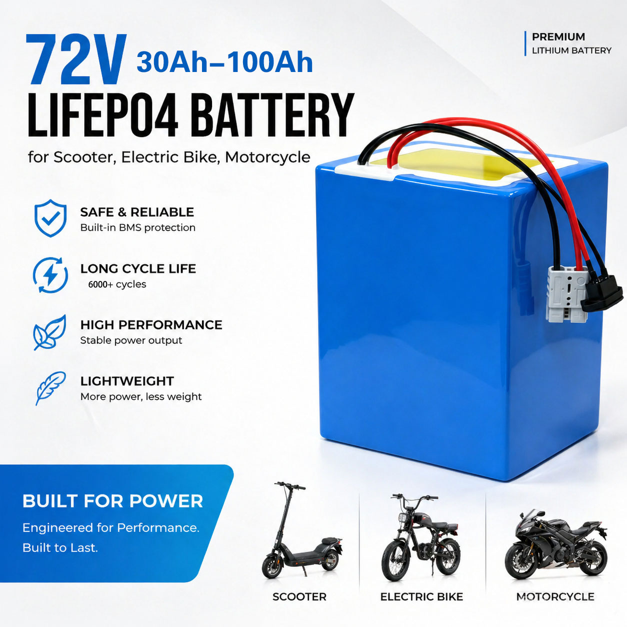 72V 60Ah Lifepo4 Battery Pack - Литиевая батарея LiFePO4 72В 50Ач 60Ач